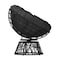 Flash Furniture Bowie Comfort Series Black Swivel Patio Chair with Black Cushion JE-5101W-BK-GG - alternate 6